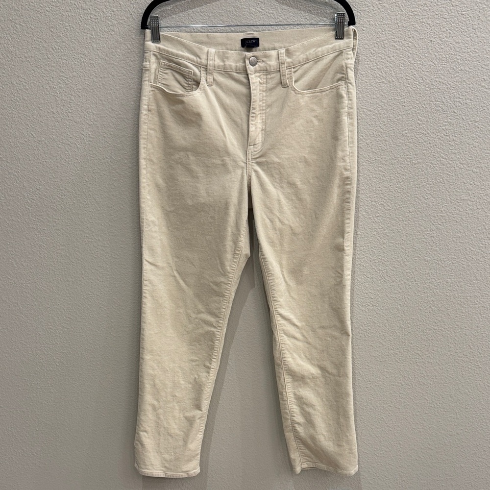J. Crew Off-White Straight-Leg Jeans